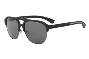 Image of Armani EA4077 Bifocal Prescription Sunglasses EA4077-506381-58 - Lens Diameter 58 mm, Frame Color Black Rubber