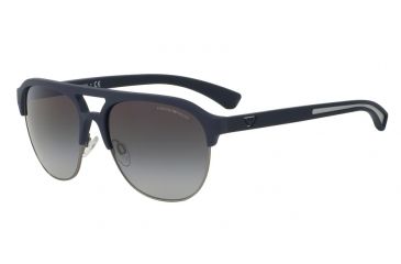 Image of Armani EA4077 Bifocal Prescription Sunglasses EA4077-50658G-58 - Lens Diameter 58 mm, Frame Color Blue Rubber