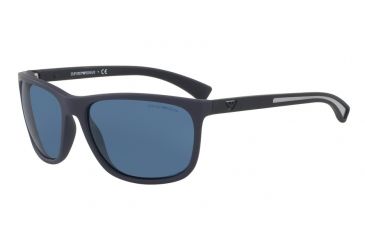 Image of Armani EA4078 Progressive Prescription Sunglasses EA4078-506580-62 - Lens Diameter 62 mm, Frame Color Blue Rubber