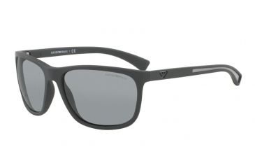Image of Armani EA4078 Progressive Prescription Sunglasses EA4078-5100-1-62 - Lens Diameter 62 mm, Frame Color Grey Rubber