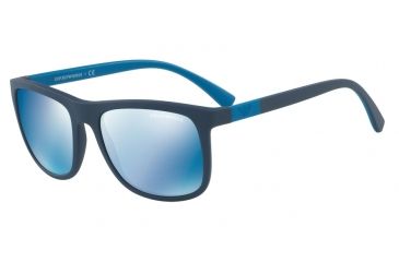 Image of Armani EA4079 Progressive Prescription Sunglasses EA4079-550455-57 - Lens Diameter 57 mm, Frame Color Matte Blue