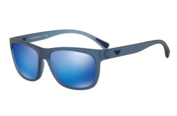 Image of Armani EA4081F Bifocal Prescription Sunglasses EA4081F-553525-59 - Lens Diameter 59 mm, Frame Color Matte Transparent Blue