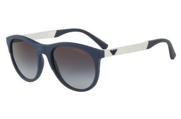 Image of Armani EA4084 Progressive Prescription Sunglasses EA4084-50598G-56 - Lens Diameter 56 mm, Frame Color Matte Blue