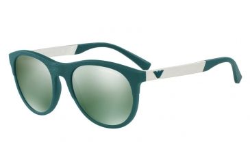 Image of Armani EA4084 Progressive Prescription Sunglasses EA4084-55586R-56 - Lens Diameter 56 mm, Frame Color Matte Petroleum