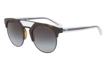 Image of Armani EA4092F Bifocal Prescription Sunglasses EA4092F-50898G-53 - Lens Diameter 53 mm, Frame Color Matte Havana/matte Blue