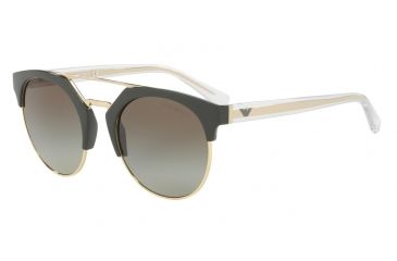 Image of Armani EA4092F Bifocal Prescription Sunglasses EA4092F-55788E-53 - Lens Diameter 53 mm, Frame Color Militay Green/pale Gold