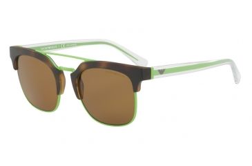 Image of Armani EA4093 Single Vision Prescription Sunglasses EA4093-508983-52 - Lens Diameter 52 mm, Frame Color Matte Havana
