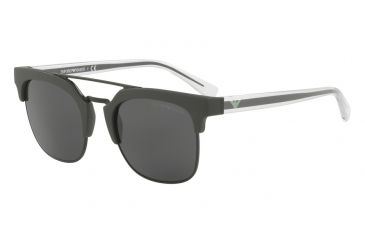 Image of Armani EA4093 Single Vision Prescription Sunglasses EA4093-557487-52 - Lens Diameter 52 mm, Frame Color Matte Green