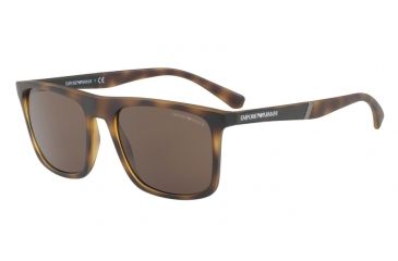 Image of Armani EA4097 Progressive Prescription Sunglasses EA4097-508973-56 - Lens Diameter 56 mm, Frame Color Matte Havana