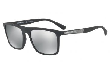Image of Armani EA4097F Progressive Prescription Sunglasses EA4097F-5042Z3-58 - Lens Diameter 58 mm, Frame Color Matte Black