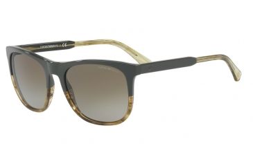 Image of Armani EA4099 Bifocal Prescription Sunglasses EA4099-557113-56 - Lens Diameter 56 mm, Frame Color Military/striped Honey Tr