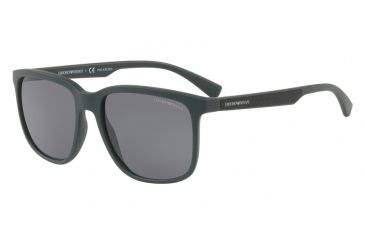 Image of Armani EA4104 Progressive Prescription Sunglasses EA4104-560581-57 - Lens Diameter 57 mm, Frame Color Green Rubber