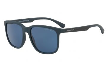 Image of Armani EA4104F Progressive Prescription Sunglasses EA4104F-560480-58 - Lens Diameter 58 mm, Frame Color Petroleum Rubber