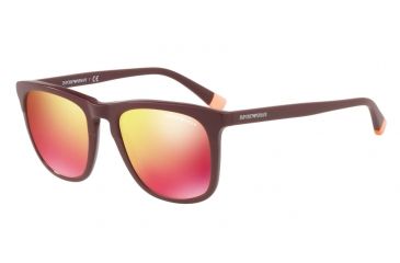 Image of Armani EA4105F Progressive Prescription Sunglasses EA4105F-55986Q-53 - Lens Diameter 53 mm, Frame Color Matte Bordeaux On Bordeaux