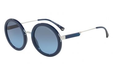 Image of Armani EA4106 Bifocal Prescription Sunglasses EA4106-56128F-51 - Lens Diameter 51 mm, Frame Color Opal Blue