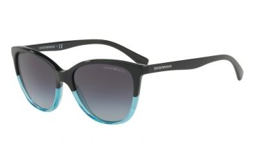 Image of Armani EA4110F Bifocal Prescription Sunglasses EA4110F-56328G-56 - Lens Diameter 56 mm, Frame Color Black Azure