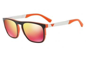 Image of Armani EA4114 Bifocal Prescription Sunglasses EA4114-56766Q-55 - Lens Diameter 55 mm, Frame Color Matte Orange
