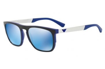 Image of Armani EA4114F Progressive Prescription Sunglasses, 56mm, Matte Electric Blue, EA4114F-567355-56-PRO