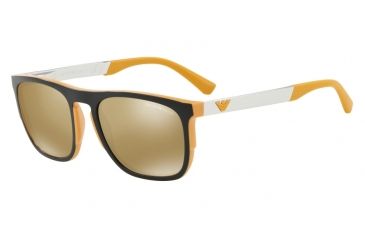 Image of Armani EA4114F Progressive Prescription Sunglasses EA4114F-56755A-56 - Lens Diameter 56 mm, Frame Color Matte Yellow