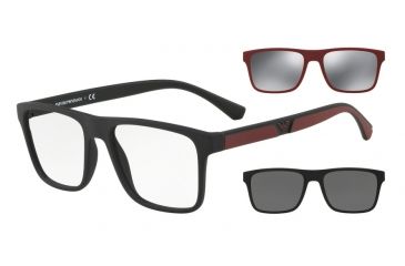 Image of Armani EA4115 Bifocal Prescription Sunglasses, 54mm, Matte Black, EA4115-50421W-54-BI
