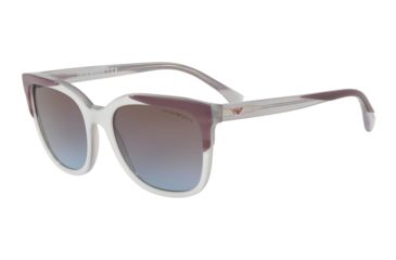 Image of Armani EA4119 Bifocal Prescription Sunglasses EA4119-570048-54 - Lens Diameter 54 mm, Frame Color Striped Violet On Opal Violet