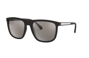 Image of Armani EA4124 Progressive Prescription Sunglasses, 57mm, Matte Black, EA4124-50426G-57-PRO