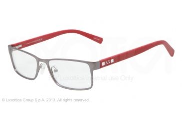 Image of Armani Exchange AX1003 Single Vision Prescription Eyeglasses 6017-52 - Satin Gunmetal Frame