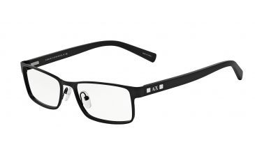 Image of Armani Exchange AX1003 Single Vision Prescription Eyeglasses 6014-52 - Satin Black Frame