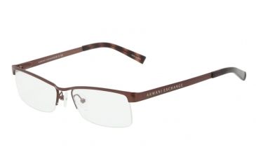 Image of Armani Exchange AX1005 Progressive Prescription Eyeglasses 6001-52 - Brown Frame