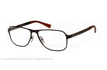 Image of Armani Exchange AX1008 Progressive Prescription Eyeglasses 6014-55 - Satin Black Frame