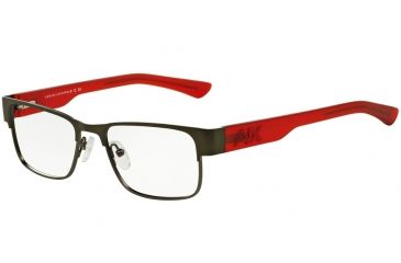 Image of Armani Exchange AX1012 Progressive Prescription Eyeglasses 6049-51 - Olive/satin Gunmetal Frame