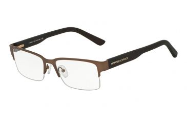 Image of Armani Exchange AX1014 Bifocal Prescription Eyeglasses 6058-53 - Satin Dark Brown/Dark Olive Frame