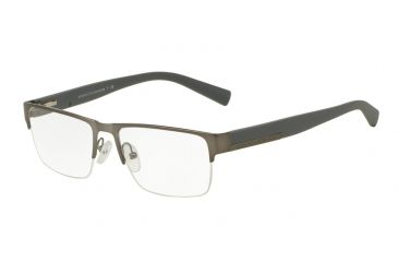 Image of Armani Exchange AX1018 Single Vision Prescription Eyeglasses 6086-54 - Matte Gunmetal Frame