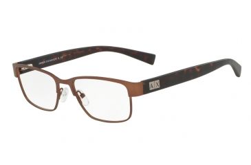 Image of Armani Exchange AX1020 Bifocal Prescription Eyeglasses 6091-54 - Matte Brown Frame