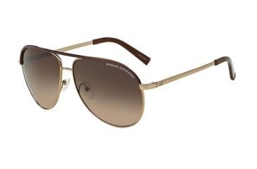 Image of Armani Exchange AX2002 Bifocal Prescription Sunglasses AX2002-601013-61 - Lens Diameter 61 mm, Frame Color Light Gold/dark Brown