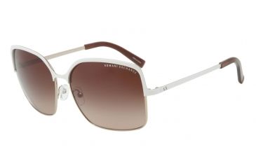 Image of Armani Exchange AX2003 Progressive Prescription Sunglasses AX2003-601213-59 - Lens Diameter 59 mm, Frame Color Light Gold/white