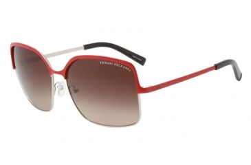 Image of Armani Exchange AX2003 Progressive Prescription Sunglasses AX2003-602513-59 - Lens Diameter 59 mm, Frame Color Silver/samba