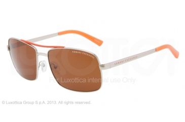 Image of Armani Exchange AX2004 Bifocal Prescription Sunglasses AX2004-602273-60 - Lens Diameter 60 mm, Frame Color Silver/clementine