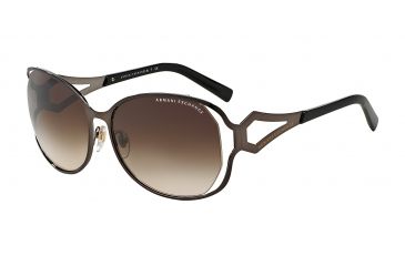 Image of Armani Exchange AX2009S Progressive Prescription Sunglasses AX2009S-603313-59 - Lens Diameter 59 mm, Frame Color Chocolate Brown