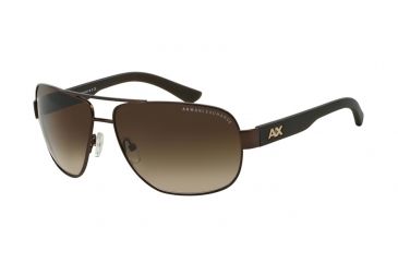 Image of Armani Exchange AX2012S Single Vision Prescription Sunglasses AX2012S-605813-62 - Lens Diameter 62 mm, Frame Color Satin Dark Brown/Dark Olive
