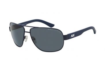 Image of Armani Exchange AX2012S Single Vision Prescription Sunglasses AX2012S-606487-62 - Lens Diameter 62 mm, Frame Color Satin Blue Depth/Dark Maritime