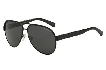 Image of Armani Exchange AX2013 Progressive Prescription Sunglasses AX2013-607087-60 - Lens Diameter 60 mm, Frame Color Satin Black/blk Dk Grey Trans