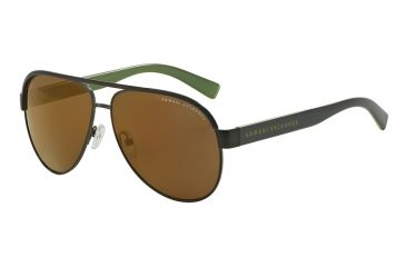 Image of Armani Exchange AX2013 Progressive Prescription Sunglasses AX2013-607273-60 - Lens Diameter 60 mm, Frame Color Sat Gnmet/dk Grey Gr App Trans