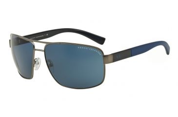 Image of Armani Exchange AX2016S Progressive Prescription Sunglasses AX2016S-608480-64 - Lens Diameter 64 mm, Frame Color Matte Gunmetal