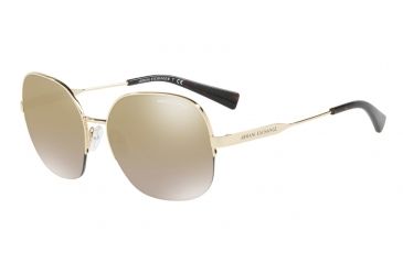 Image of Armani Exchange AX2021S Single Vision Prescription Sunglasses AX2021S-31246E-58 - Lens Diameter 58 mm, Frame Color Pale Gold