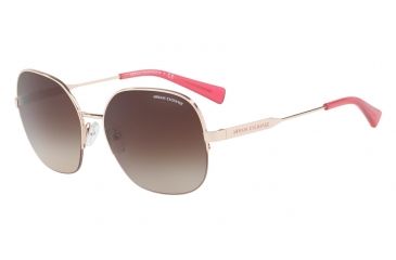 Image of Armani Exchange AX2021S Single Vision Prescription Sunglasses AX2021S-316713-58 - Lens Diameter 58 mm, Frame Color Rose Gold