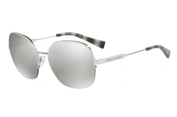Image of Armani Exchange AX2021S Single Vision Prescription Sunglasses AX2021S-60436G-58 - Lens Diameter 58 mm, Frame Color Silver