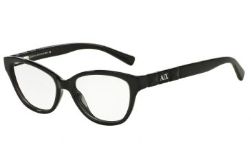 Image of Armani Exchange AX3013 Progressive Prescription Eyeglasses 8005-52 - Black Transparent Frame