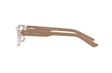 Image of Armani Exchange AX3017 Progressive Prescription Eyeglasses, 52mm, Transparent Beige, AX3017-8279-52-PRO