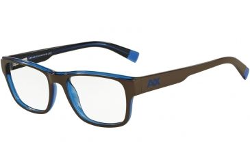 Image of Armani Exchange AX3018 Bifocal Prescription Eyeglasses 8144-53 - Brown/blue Trans Frame